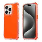 For iPhone 15 Pro Dreamland 3 in 1 Clear Color Transparent Frame PC + TPU Phone Case(Orange) - 1