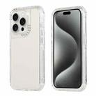 For iPhone 15 Pro Dreamland 3 in 1 Clear Color Transparent Frame PC + TPU Phone Case(White) - 1