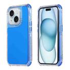 For iPhone 15 Plus / 14 Plus Dreamland 3 in 1 Clear Color Transparent Frame PC + TPU Phone Case(Blue) - 1