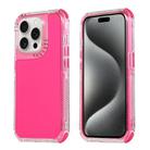 For iPhone 16 Pro Max Dreamland 3 in 1 Clear Color Transparent Frame PC + TPU Phone Case(Rose Red) - 1