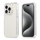 For iPhone 16 Pro Dreamland 3 in 1 Clear Color Transparent Frame PC + TPU Phone Case(White) - 1