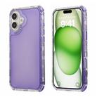 For iPhone 16 Plus Dreamland 3 in 1 Clear Color Transparent Frame PC + TPU Phone Case(Purple) - 1