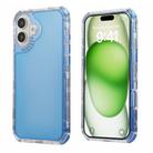 For iPhone 16 Plus Dreamland 3 in 1 Clear Color Transparent Frame PC + TPU Phone Case(Blue) - 1