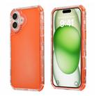 For iPhone 16 Plus Dreamland 3 in 1 Clear Color Transparent Frame PC + TPU Phone Case(Orange) - 1