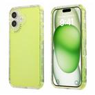 For iPhone 16 Plus Dreamland 3 in 1 Clear Color Transparent Frame PC + TPU Phone Case(Fluorescent Green) - 1