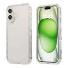 For iPhone 16 Dreamland 3 in 1 Clear Color Transparent Frame PC + TPU Phone Case(White) - 1