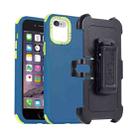 For iPhone 6 / 7 / 8 / SE 2020 3 in 1 PC + TPU Sliding Sleeve Phone Case(Blue+Green) - 1