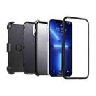 For iPhone 6 Plus / 7 Plus / 8 Plus 3 in 1 PC + TPU Sliding Sleeve Phone Case(Black) - 5