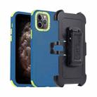 For iPhone 11 Pro Max 3 in 1 PC + TPU Sliding Sleeve Phone Case(Blue+Green) - 1