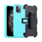 For iPhone 11 Pro Max 3 in 1 PC + TPU Sliding Sleeve Phone Case(Blue+Sky Blue) - 1
