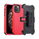 For iPhone 11 Pro Max 3 in 1 PC + TPU Sliding Sleeve Phone Case(Red+Black) - 1