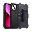 For iPhone 13 3 in 1 PC + TPU Sliding Sleeve Phone Case(Black) - 1