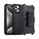 For iPhone 15 Pro 3 in 1 PC + TPU Sliding Sleeve Phone Case(Black) - 1