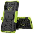 For Motorola Moto G8 / Moto G Fast Tire Texture Shockproof TPU+PC Protective Case with Holder(Green) - 1