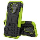 For LG K31 Tire Texture Shockproof TPU+PC Protective Case with Holder(Green) - 1
