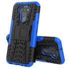 For LG K31 Tire Texture Shockproof TPU+PC Protective Case with Holder(Blue) - 1