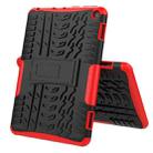 For Amazon Fire HD 8 (2020) Tire Texture Shockproof TPU+PC Protective Case with Holder(Red) - 1