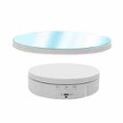 22cm Mirror Electric Rotating Display Stand Live Video Shooting Props Turntable Regular Version(White) - 1