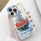 For iPhone 15 Pro Liquid Angel Eyes Dopamine TPU Phone Case(Watermelon Boat) - 1