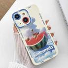 For iPhone 15 Plus Liquid Angel Eyes Dopamine TPU Phone Case(Watermelon Boat) - 1