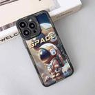 For iPhone 15 Pro Liquid Angel Eyes Giant Astronaut TPU Phone Case(Black) - 1