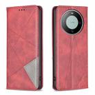 For Huawei Mate 60 Rhombus Texture Magnetic Leather Phone Case(Red) - 1