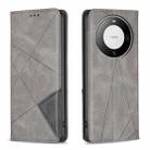 For Huawei Mate 60 Pro/Mate 60 Pro+ Rhombus Texture Magnetic Leather Phone Case(Grey) - 1