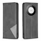 For Huawei Mate 60 Pro/Mate 60 Pro+ Rhombus Texture Magnetic Leather Phone Case(Black) - 1