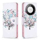 For Huawei Mate 60 Pro/Mate 60 Pro+ Colored Drawing Pattern Leather Phone Case(Tree) - 1