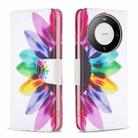 For Huawei Mate 60 Pro/Mate 60 Pro+ Colored Drawing Pattern Leather Phone Case(Sun Flower) - 1