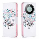 For Huawei Mate 60 Colored Drawing Pattern Leather Phone Case(Tree) - 1