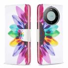 For Huawei Mate 60 Colored Drawing Pattern Leather Phone Case(Sun Flower) - 1