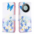 For Huawei Mate 60 Colored Drawing Pattern Leather Phone Case(Butterfly Love) - 1