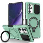 For Samsung Galaxy Note20 Ultra Sliding Camshield Magsafe Holder TPU Hybrid PC Phone Case(Light Blue) - 1