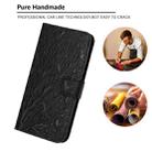 For Xiaomi Redmi Note 11S Tree Birds Embossed Pattern Leather Phone Case(Black) - 5