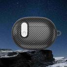 For Beats Studio Buds Switch Carbon Fiber Wireless Earphones Protective Case(Black White) - 1