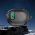 For Beats Studio Buds Switch Carbon Fiber Wireless Earphones Protective Case(Black Green) - 1