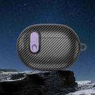 For Beats Studio Buds Switch Carbon Fiber Wireless Earphones Protective Case(Black Purple) - 1