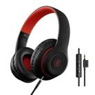 T&G EP21 Wired Noise Reduction Stereo Headphones(Black+Red) - 1
