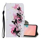 For Samsung Galaxy S20 Colored Drawing Pattern Horizontal Flip Leather Case with Holder & Card Slots & Wallet & Lanyard(Four Butterflies) - 1