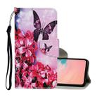 For Samsung Galaxy S20 Colored Drawing Pattern Horizontal Flip Leather Case with Holder & Card Slots & Wallet & Lanyard(Red Flower Butterfly) - 1