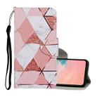 For Samsung Galaxy S20 Ultra Colored Drawing Pattern Horizontal Flip Leather Case with Holder & Card Slots & Wallet & Lanyard(Marble) - 1