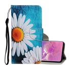 For Samsung Galaxy S10+ Colored Drawing Pattern Horizontal Flip Leather Case with Holder & Card Slots & Wallet & Lanyard(Chrysanthemum) - 1