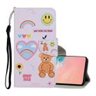 For Samsung Galaxy S10e Colored Drawing Pattern Horizontal Flip Leather Case with Holder & Card Slots & Wallet & Lanyard(Smiling Bear) - 1