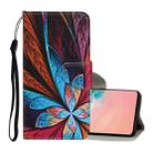 For Samsung Galaxy S10e Colored Drawing Pattern Horizontal Flip Leather Case with Holder & Card Slots & Wallet & Lanyard(Colorful Flowers) - 1