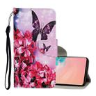 For Samsung Galaxy S10e Colored Drawing Pattern Horizontal Flip Leather Case with Holder & Card Slots & Wallet & Lanyard(Red Flower Butterfly) - 1
