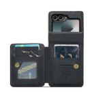 For Samsung Galaxy Z Flip6 5G CaseMe C22 PC+TPU Business Style RFID Anti-theft Leather Phone Case(Black) - 3