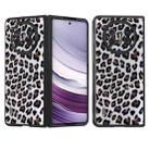 For Huawei Mate X5 ABEEL Black Edge Leopard Phone Case(Silver Leopard) - 1