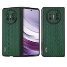 For Huawei Mate X5 ABEEL Genuine Leather Luxury Black Edge Phone Case(Night Green) - 1