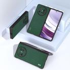 For Huawei Mate X5 ABEEL Genuine Leather Luxury Black Edge Phone Case(Night Green) - 2